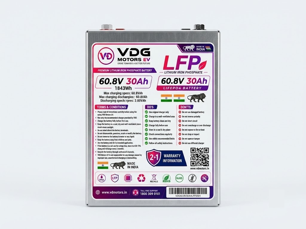 VDG FORCE 30 battery back
