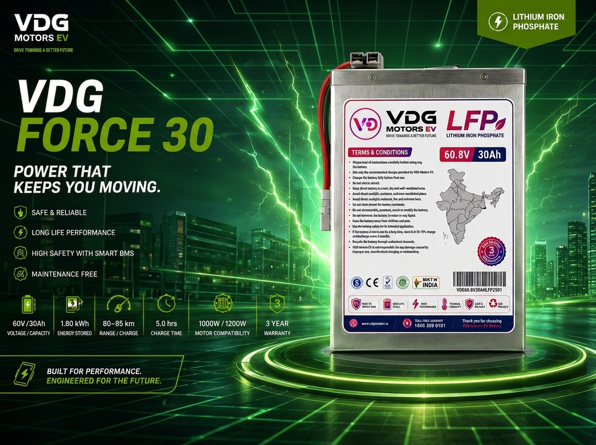 VDG FORCE 30 battery specifications