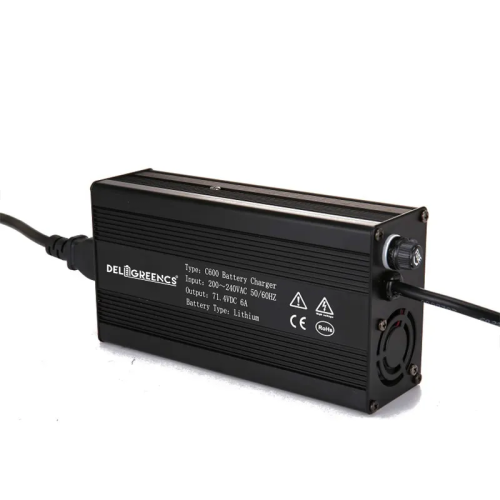 48V 10A Smart Charger angle view